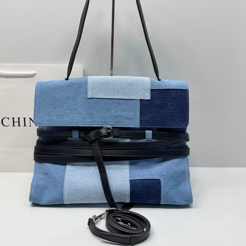 Women Bags Casual - Color Block Denim Handbag Crossbody Women