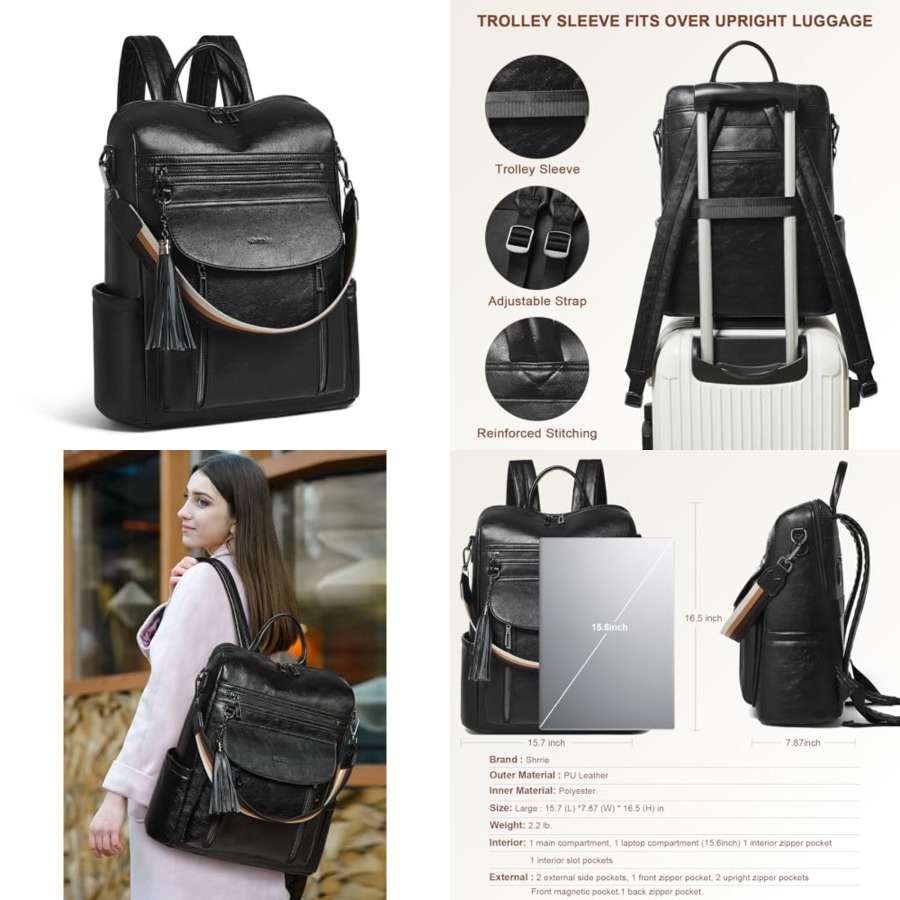 Women Bags Purses - Laptop Backpack for Women 15.6 inch,