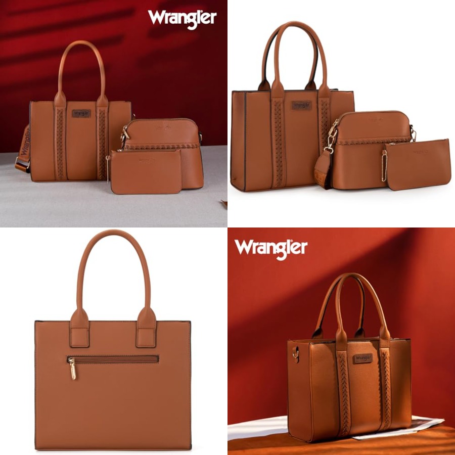 Women Bags Purses - Wrangler 3Pcs Purses for Women Tote