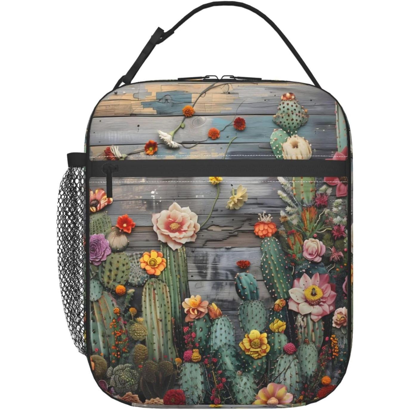 Women'S Work Bags Designer - Colorful Desert Plant Reusable Tote Bag