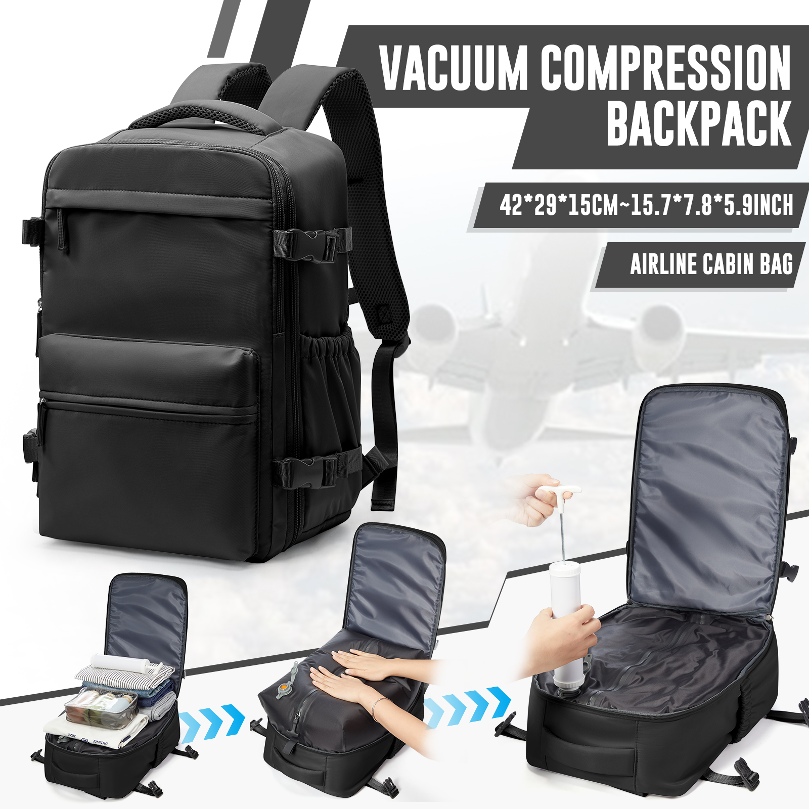 Women Bags Casual - Vacuum Backpack, Travel Backpack for Women