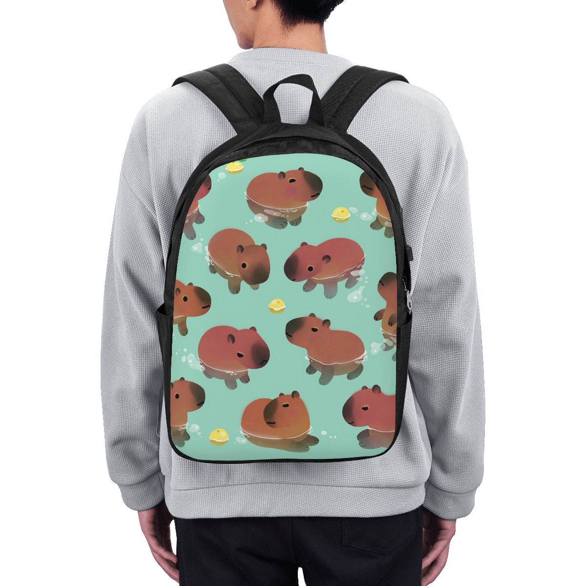 Capybara Animal Pattern Backpa - Women Bags Laptop บทวิจารณ์และราคา