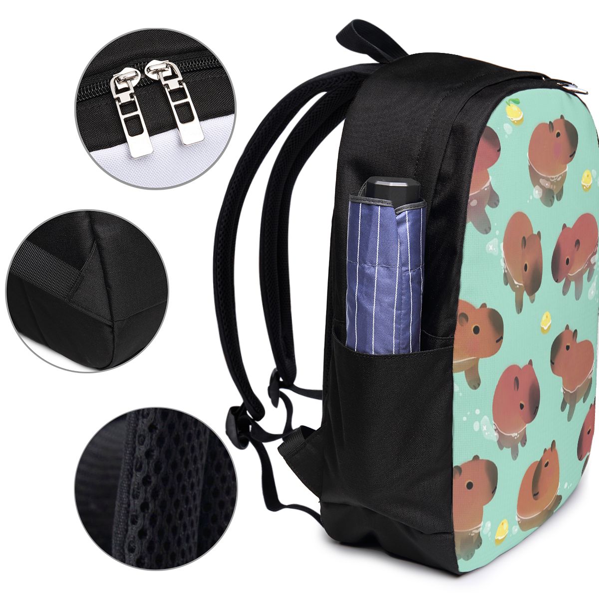 Capybara Animal Pattern Backpa - Women Bags Laptop บทวิจารณ์และราคา
