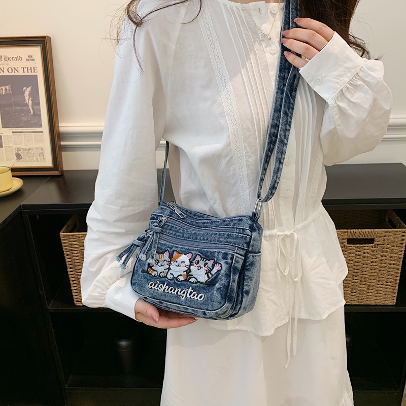 Cute Korean Style Embroidered  - Women Bags Rack บทวิจารณ์และราคา