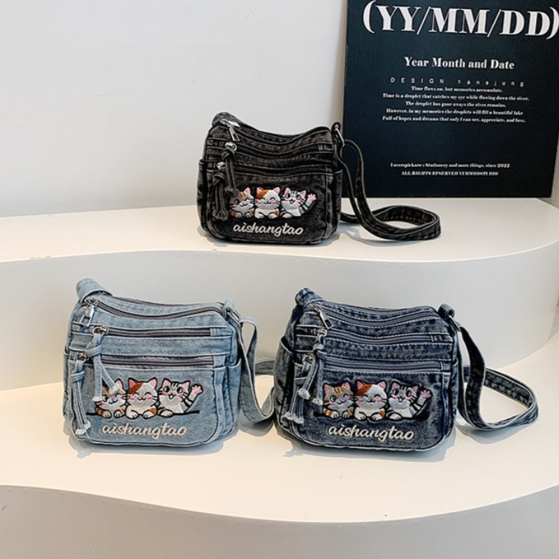 Cute Korean Style Embroidered  - Women Bags Rack บทวิจารณ์และราคา