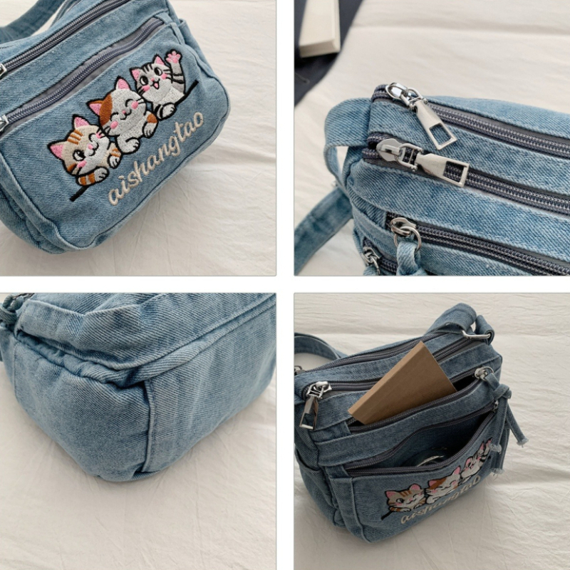 Cute Korean Style Embroidered  - Women Bags Rack บทวิจารณ์และราคา