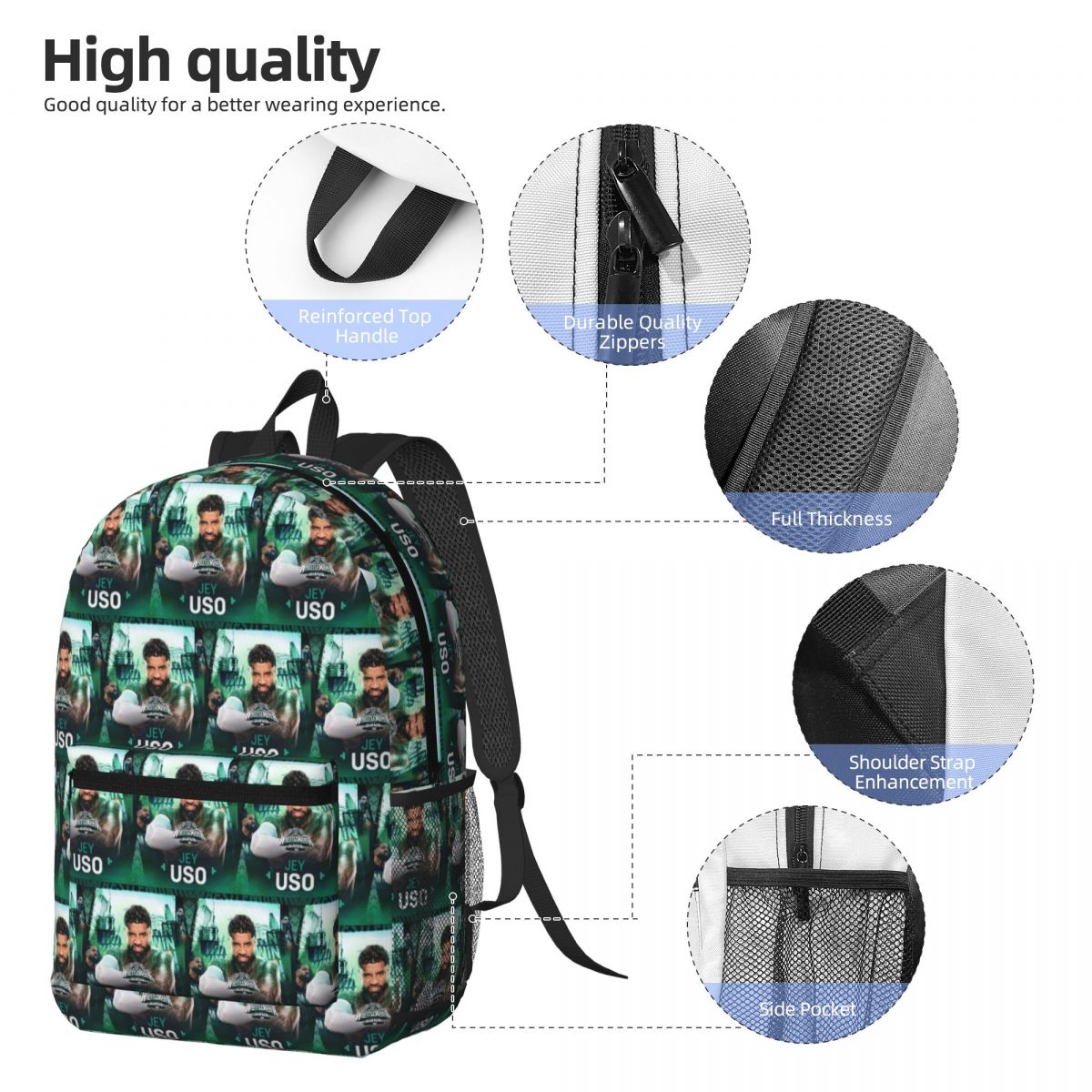 Winner WWE Jey Uso Backpack Da - Women Bags Winners บทวิจารณ์และราคา