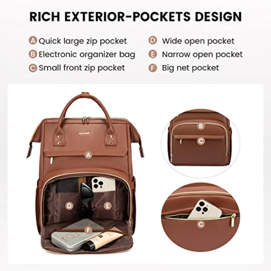 Leather Laptop Backpack for Wo - Women Bags For Work บทวิจารณ์และราคา