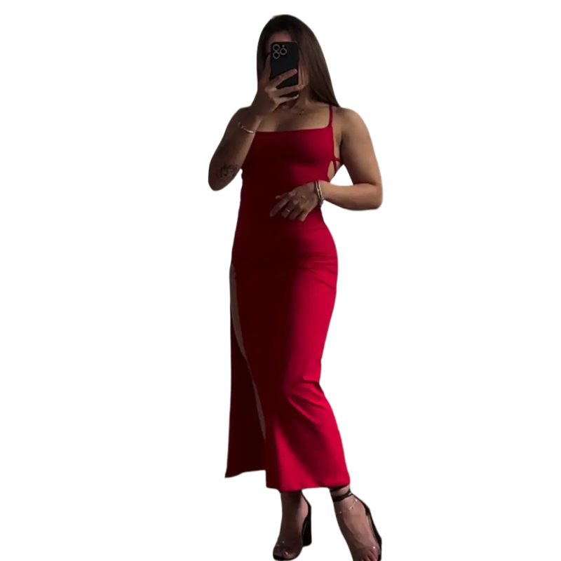 2025 Sexy Suspender Slit Dress - Women Bags Winners บทวิจารณ์และราคา