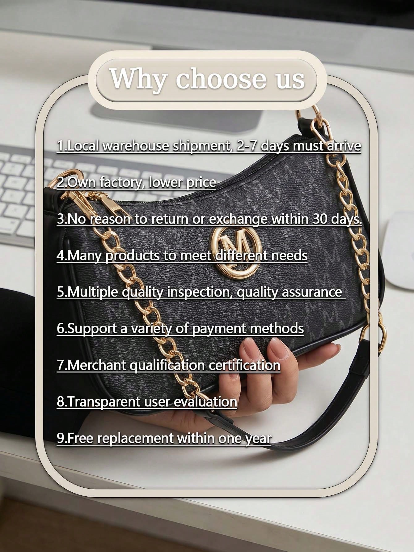 Fashion Classic PU Waterproof  - Women'S Work Bags Designer บทวิจารณ์และราคา