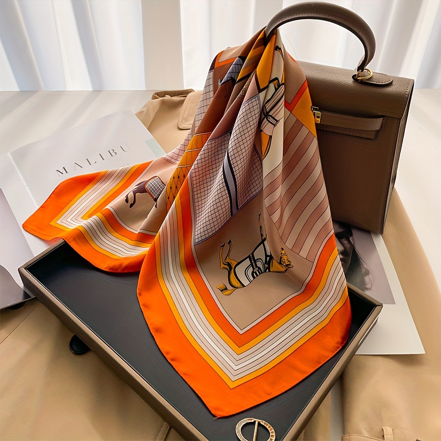 Luxury Horse Pattern Silk Squa - Women Bags For Office บทวิจารณ์และราคา