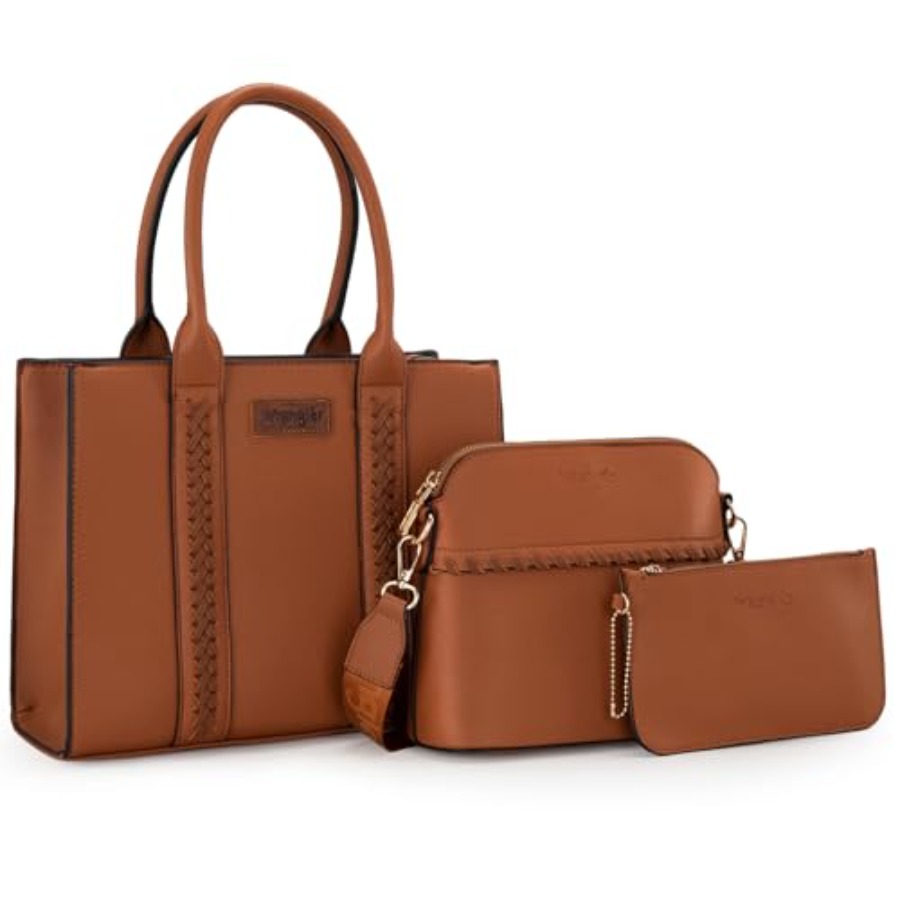 Wrangler 3Pcs Purses for Women - Women Bags Purses บทวิจารณ์และราคา