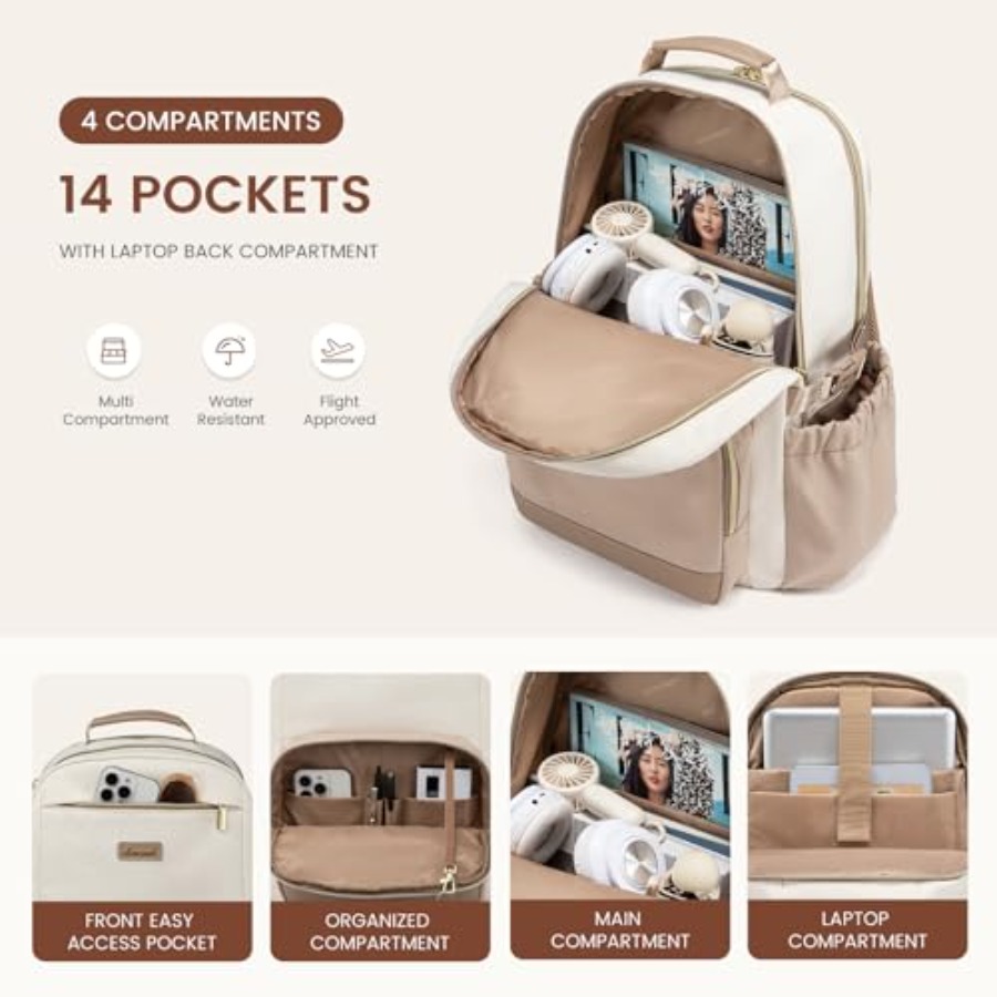 Laptop Backpack for Women with - Women Bags For Work บทวิจารณ์และราคา