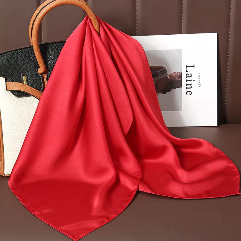 Luxury Solid Color Silk Square - Women Bags For Office บทวิจารณ์และราคา