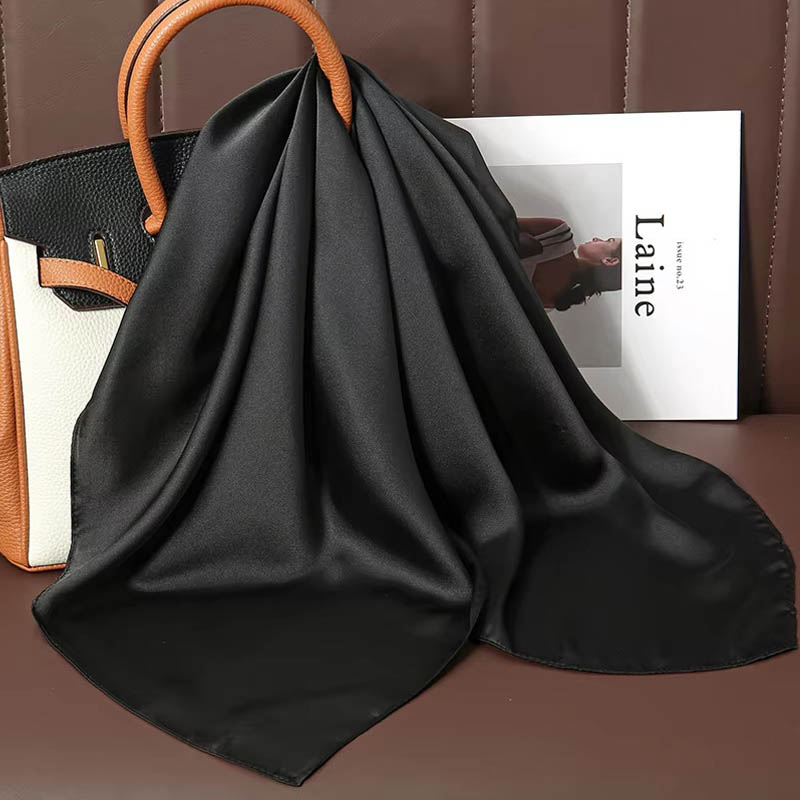 Luxury Solid Color Silk Square - Women Bags For Office บทวิจารณ์และราคา