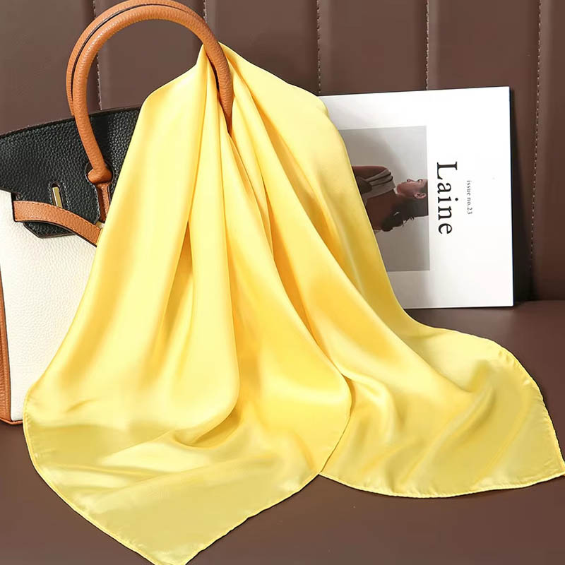 Luxury Solid Color Silk Square - Women Bags For Office บทวิจารณ์และราคา