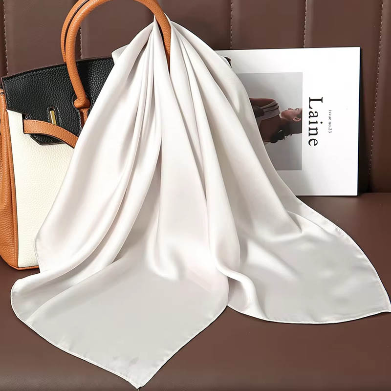 Luxury Solid Color Silk Square - Women Bags For Office บทวิจารณ์และราคา
