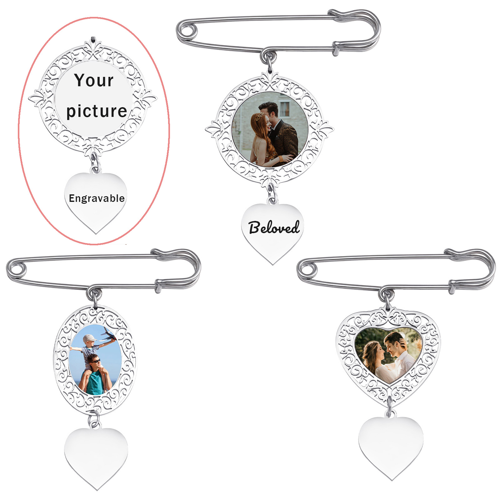 Custom Picture Badge Brooches  - Women Bags For Office บทวิจารณ์และราคา
