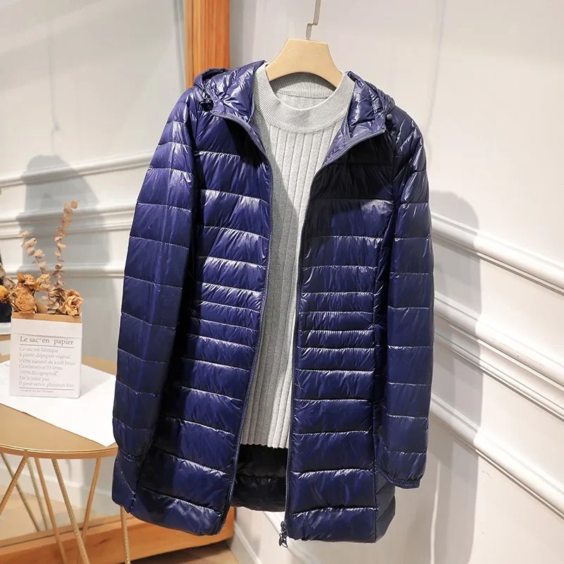 Female Long Down Jacket Light  - Women Bags For Office บทวิจารณ์และราคา