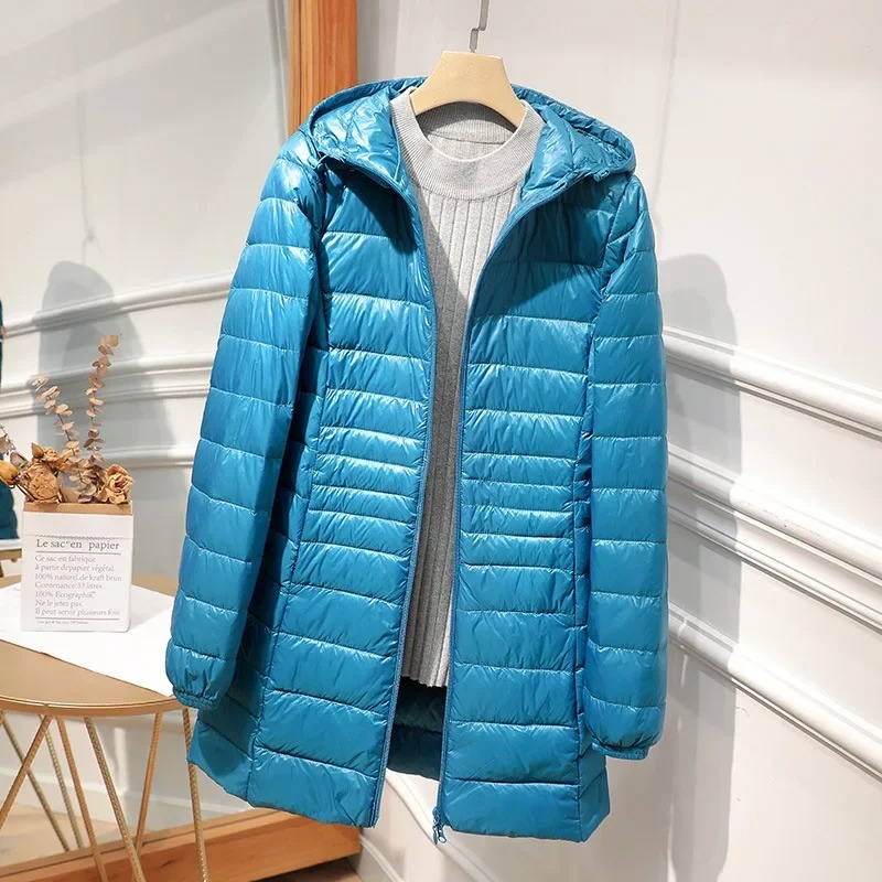 Female Long Down Jacket Light  - Women Bags For Office บทวิจารณ์และราคา