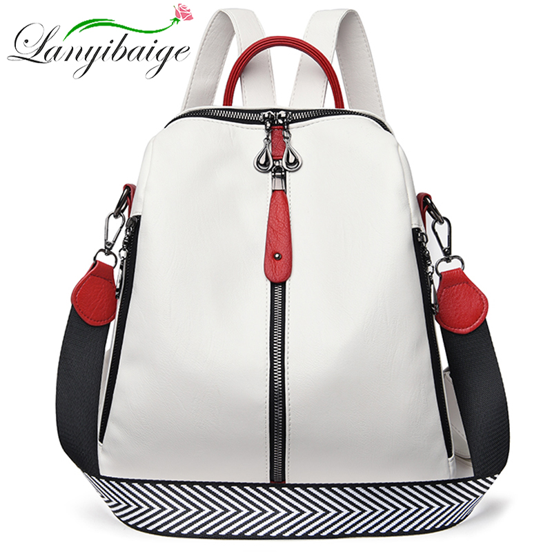 Fashion Backpack Women Soft Le - Women Bags Rack บทวิจารณ์และราคา