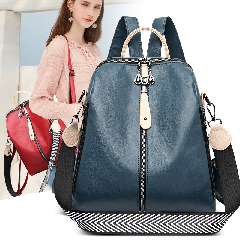 Fashion Backpack Women Soft Le - Women Bags Rack บทวิจารณ์และราคา