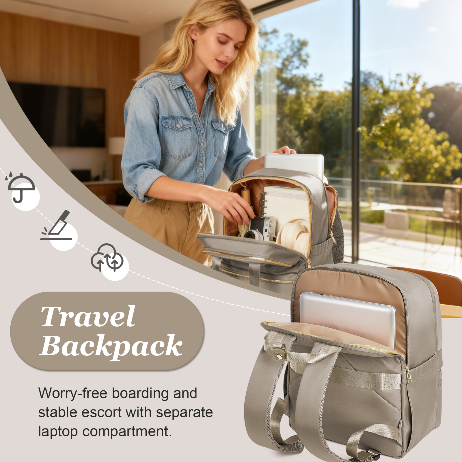 Ryanair 40x30x20 Travel Backpa - Women Bags Casual บทวิจารณ์และราคา