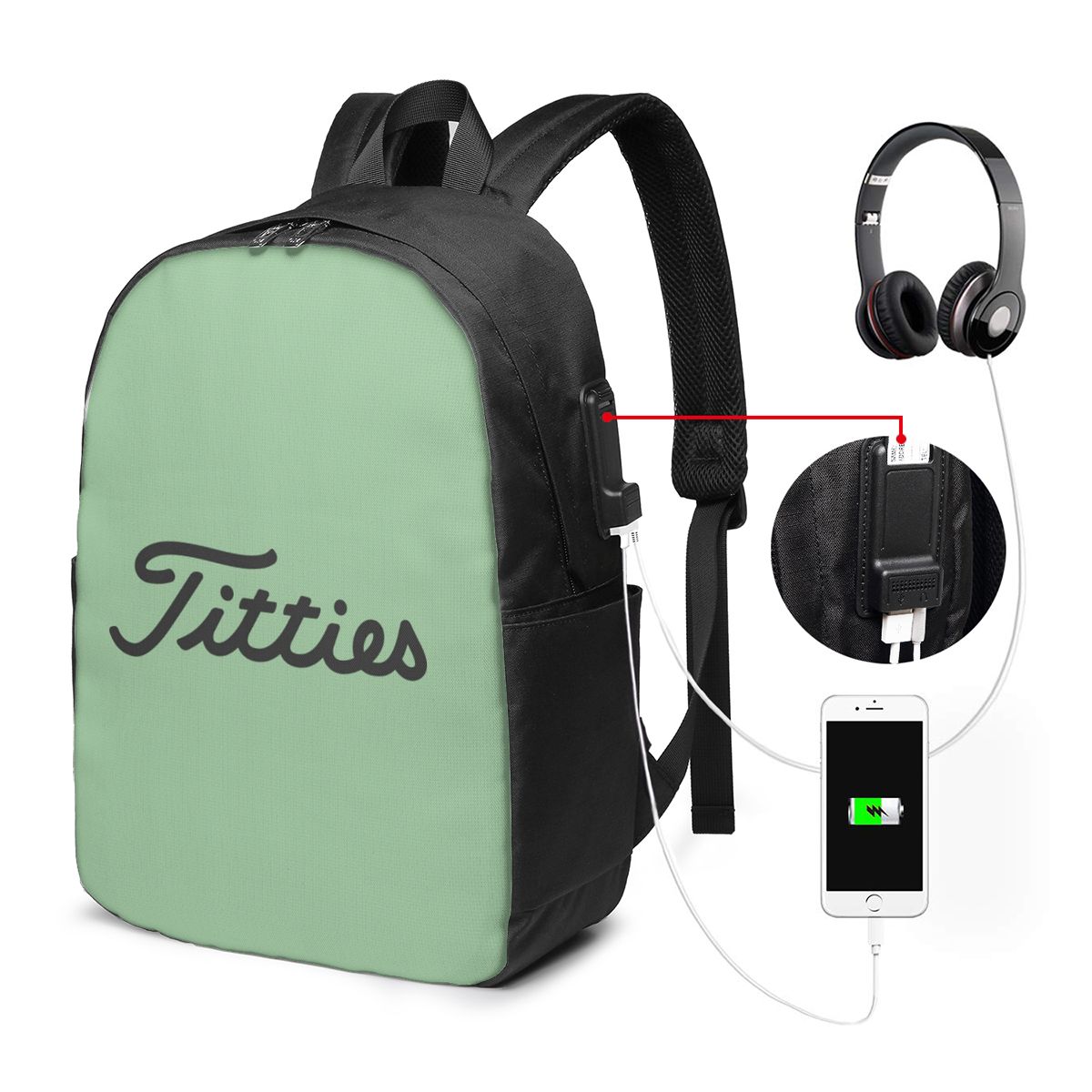 Titties Golf Ball Backpack Tra - Women Bags Laptop บทวิจารณ์และราคา