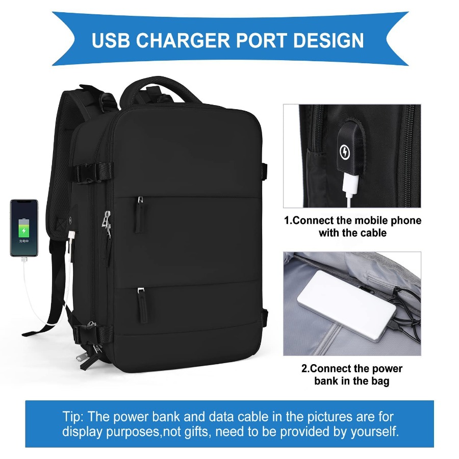 【New Arrival】Black Travel Back - Women Bags Laptop บทวิจารณ์และราคา