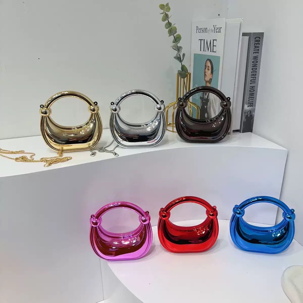 Mini Golden Evening Bag Purses - Women Bags On Sale บทวิจารณ์และราคา