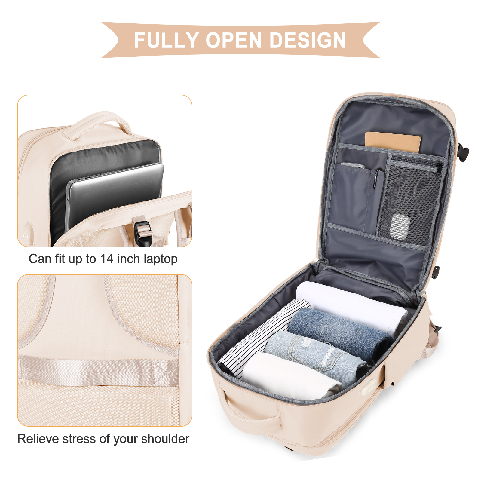 Large Travel Backpack for Men  - Women Bags Casual บทวิจารณ์และราคา