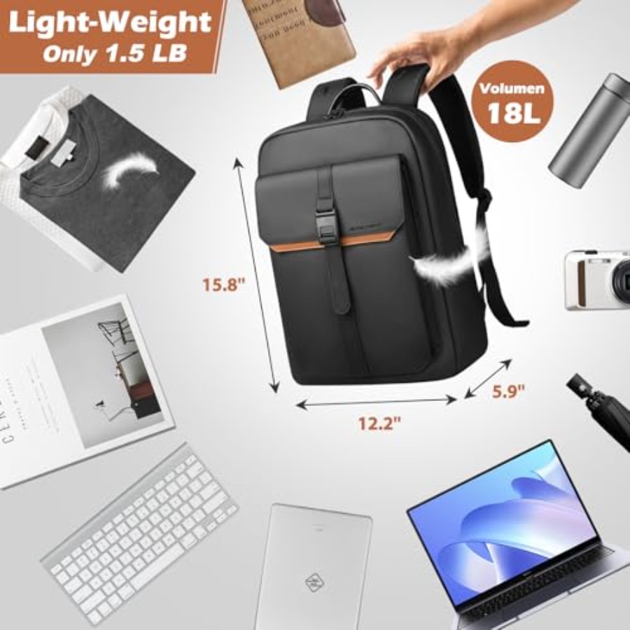 Slim Laptop Backpack for Men W - Women Bags For Work บทวิจารณ์และราคา
