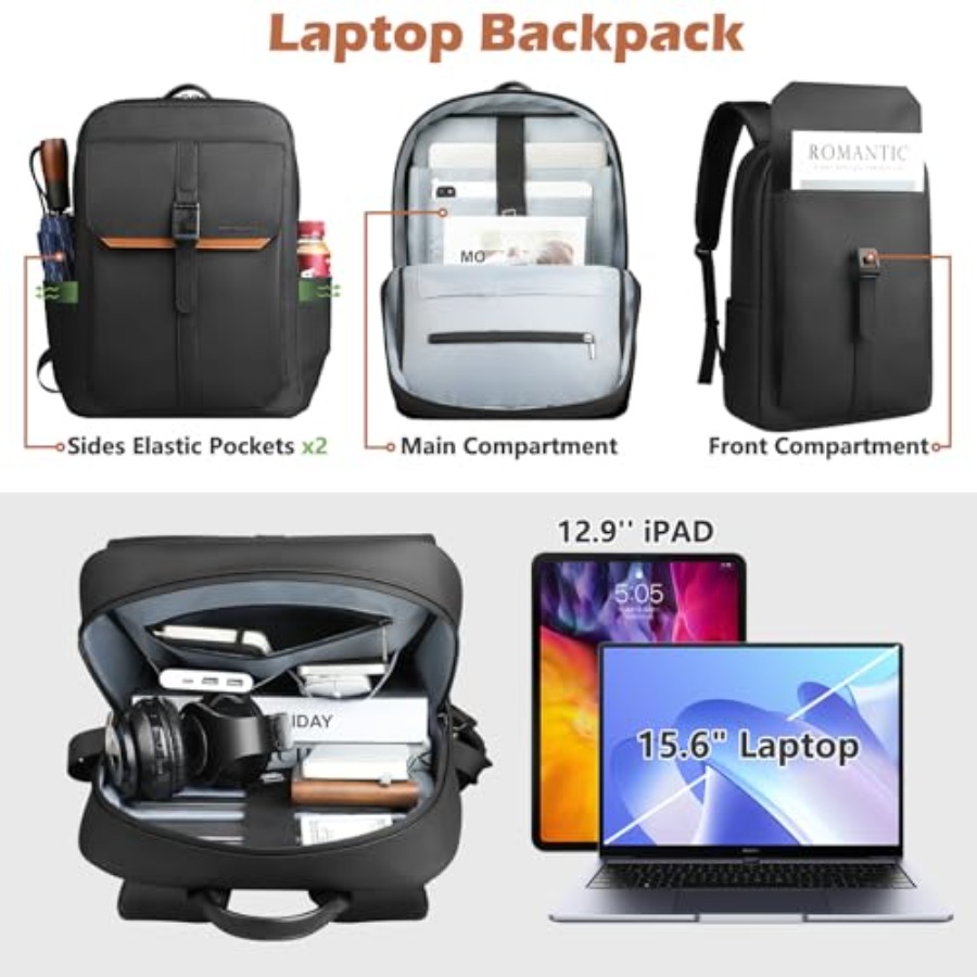 Slim Laptop Backpack for Men W - Women Bags For Work บทวิจารณ์และราคา