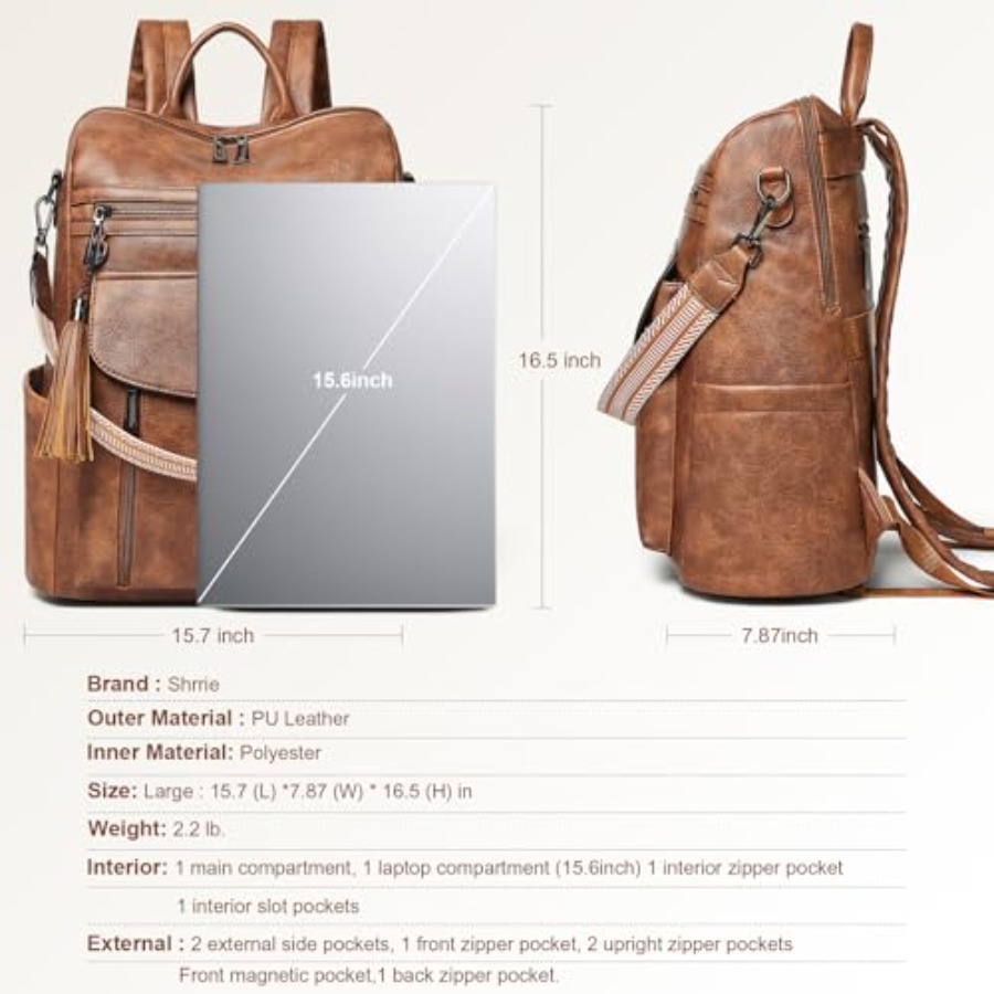 Laptop Backpack for Women 15.6 - Women Bags Purses บทวิจารณ์และราคา