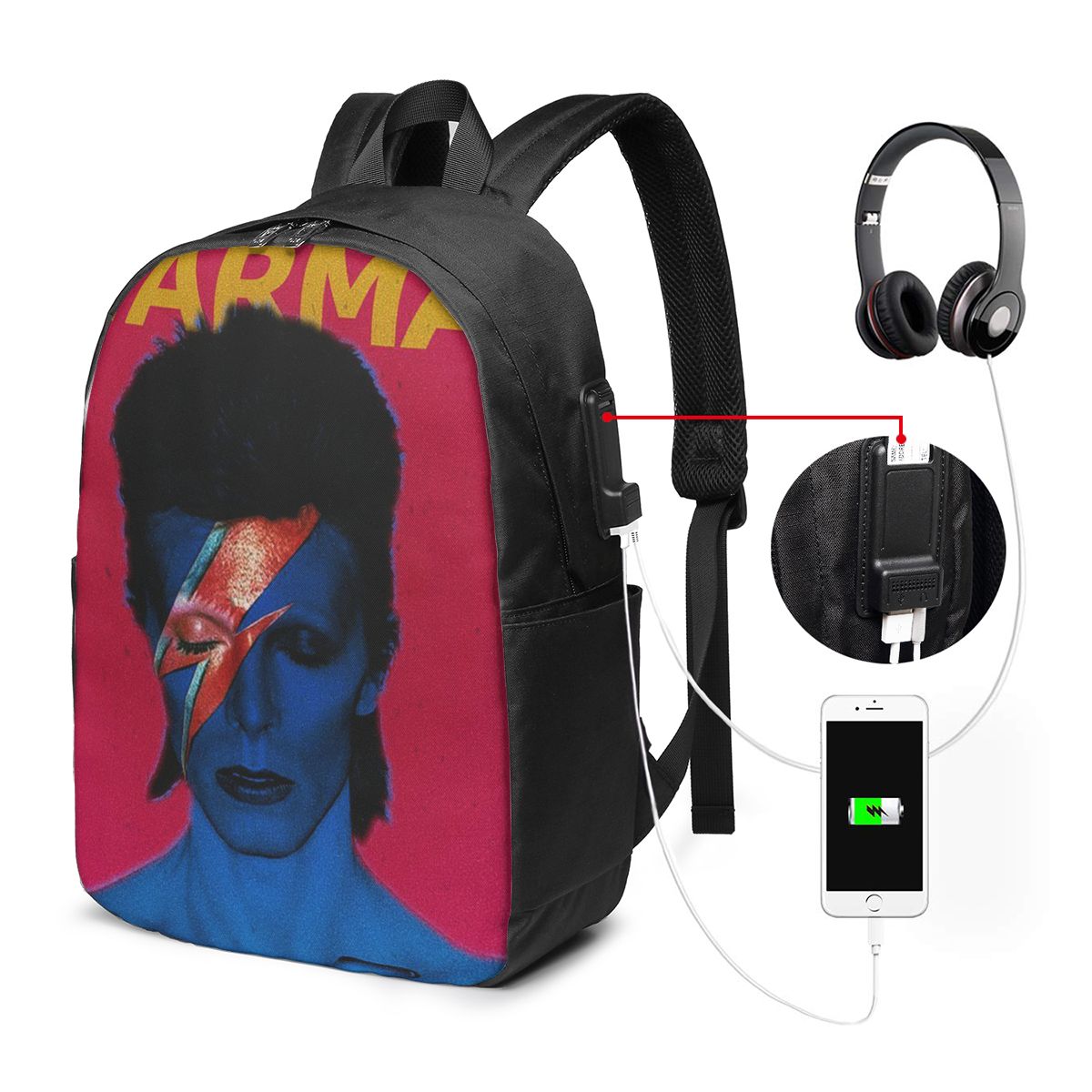 Davids Bowied Backpack Travel  - Women Bags Laptop บทวิจารณ์และราคา
