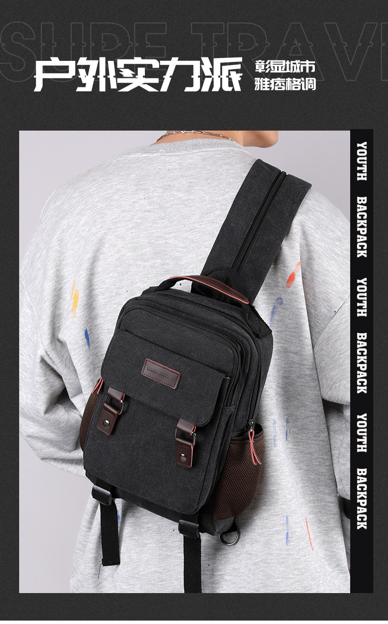 New Canvas Chest Bag Men Large - Women'S Bags Everyday บทวิจารณ์และราคา
