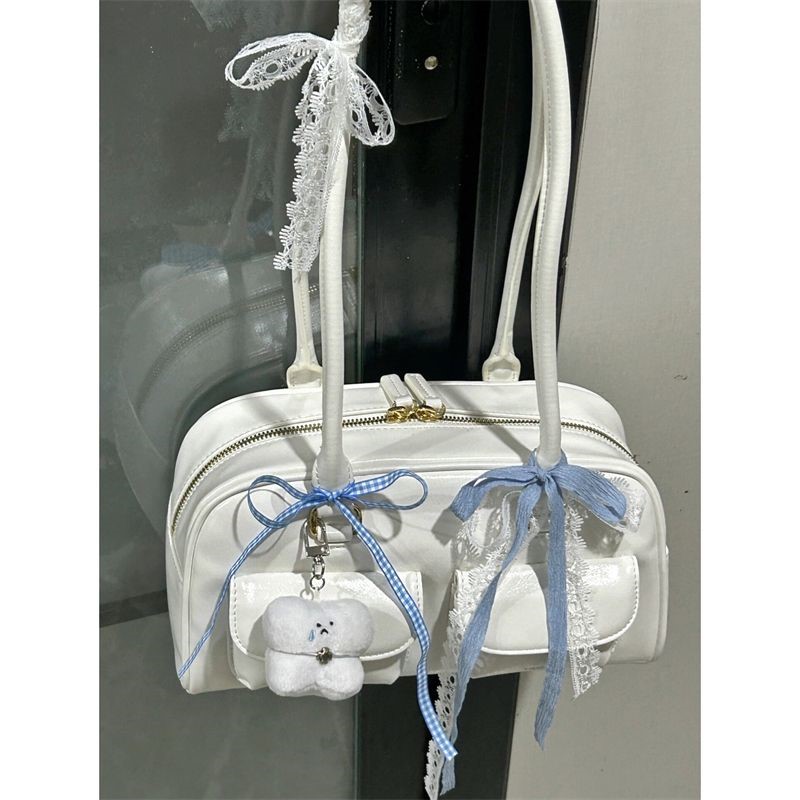JIAERDI Retro White Bowling Ba - Women Bags Kurt บทวิจารณ์และราคา