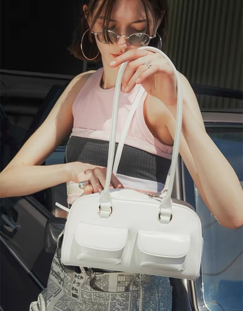 JIAERDI Retro White Bowling Ba - Women Bags Kurt บทวิจารณ์และราคา