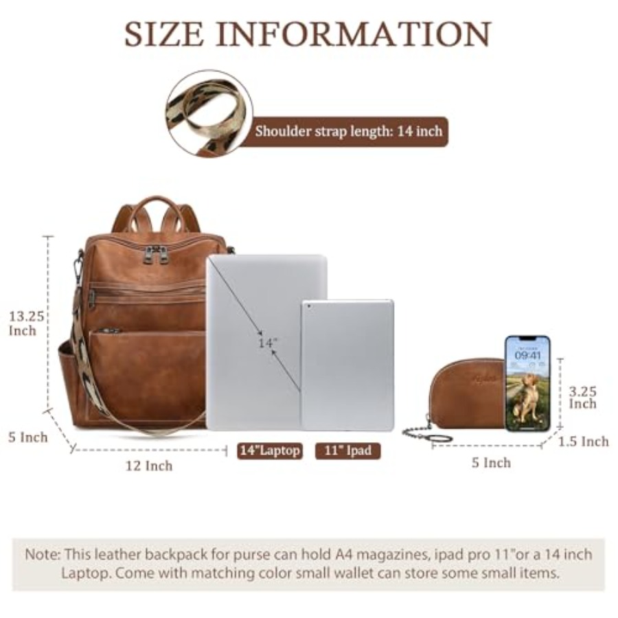 Leather Backpack Purse for Wom - Women'S Work Bags Designer บทวิจารณ์และราคา