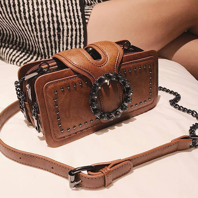 Vintage Round Rhinestone Buckl - Women Bags Kurt บทวิจารณ์และราคา