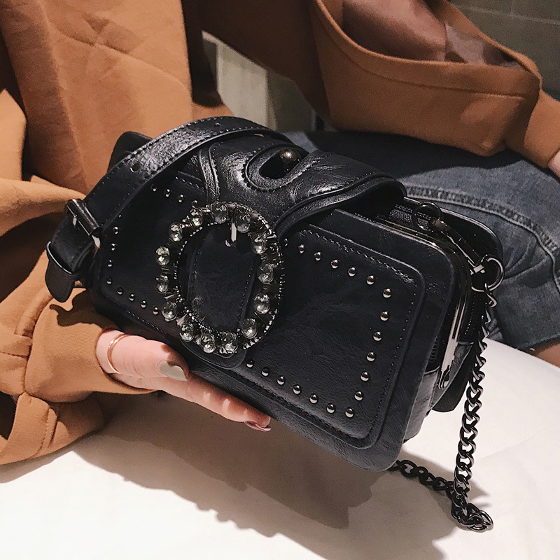 Vintage Round Rhinestone Buckl - Women Bags Kurt บทวิจารณ์และราคา