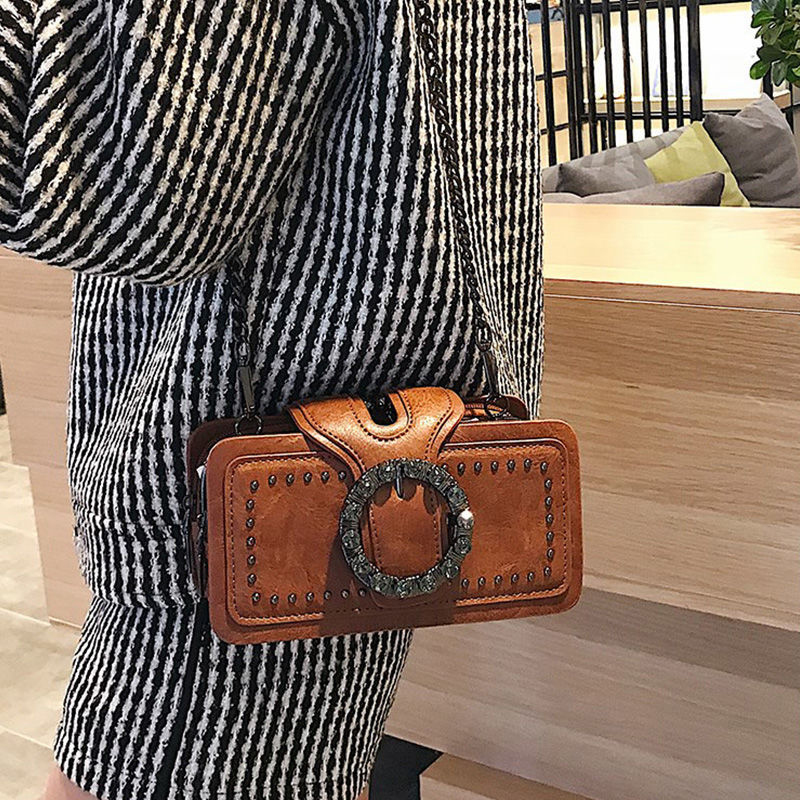 Vintage Round Rhinestone Buckl - Women Bags Kurt บทวิจารณ์และราคา