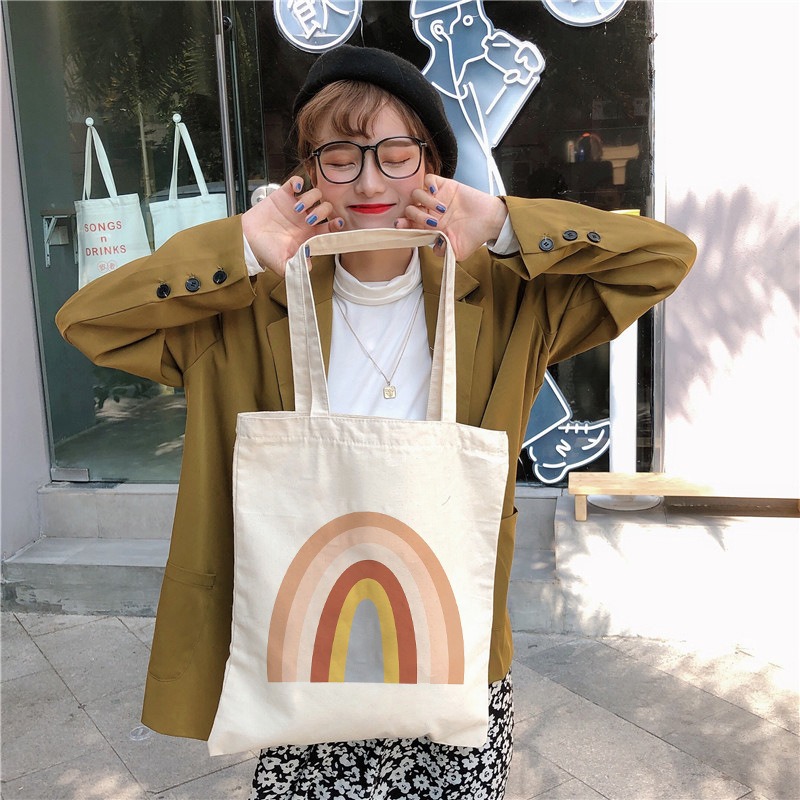 Colorful Rainbow Design Tote B - Women'S Work Bags Designer บทวิจารณ์และราคา