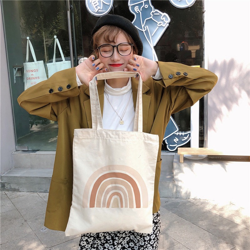 Colorful Rainbow Design Tote B - Women'S Work Bags Designer บทวิจารณ์และราคา