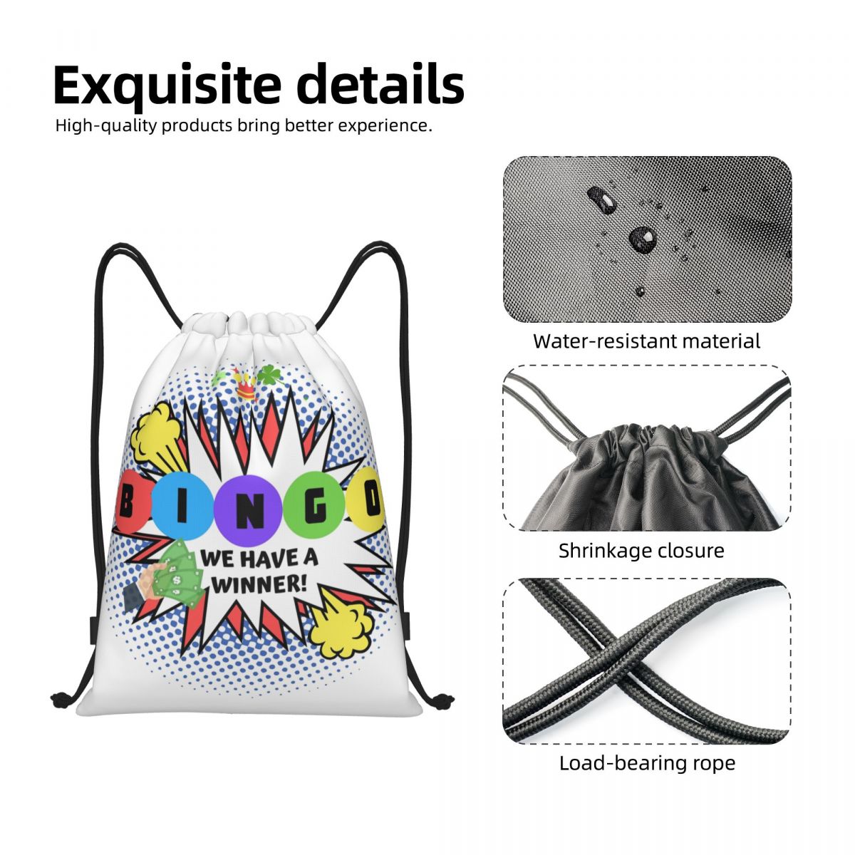 Bingo We Have A Winner Drawstr - Women Bags Winners บทวิจารณ์และราคา